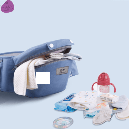 Porte bébé kangouroux ergonomique avec sac de rangement |BabyComfort - bébé et maman heureuse