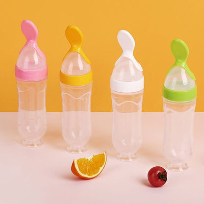 Biberon avec cuillère pour nouveau - né | EasyBottle™ - bébé et maman heureuse