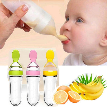 Biberon avec cuillère pour nouveau - né | EasyBottle™ - bébé et maman heureuse